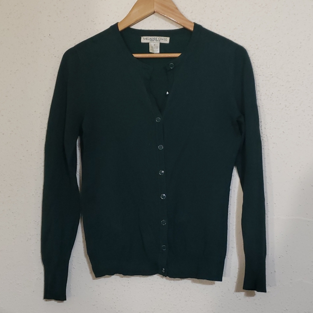 Forest green cardigan